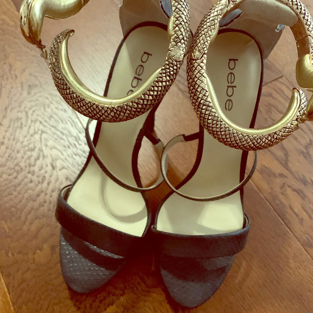 Bebe Snake Ankle Stilettos